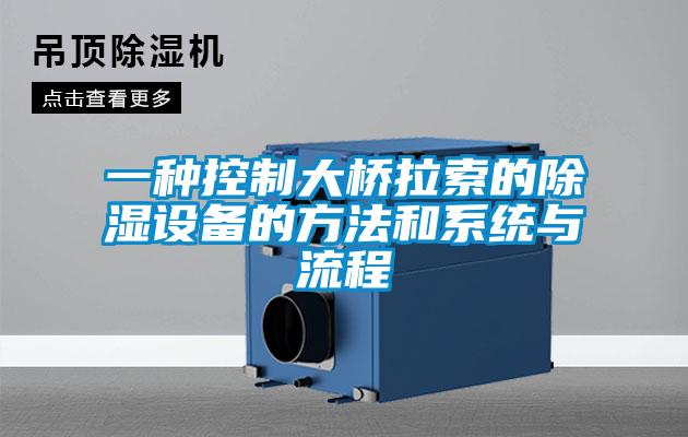 一種控製大橋拉索的除濕設備的方法和係統與流程