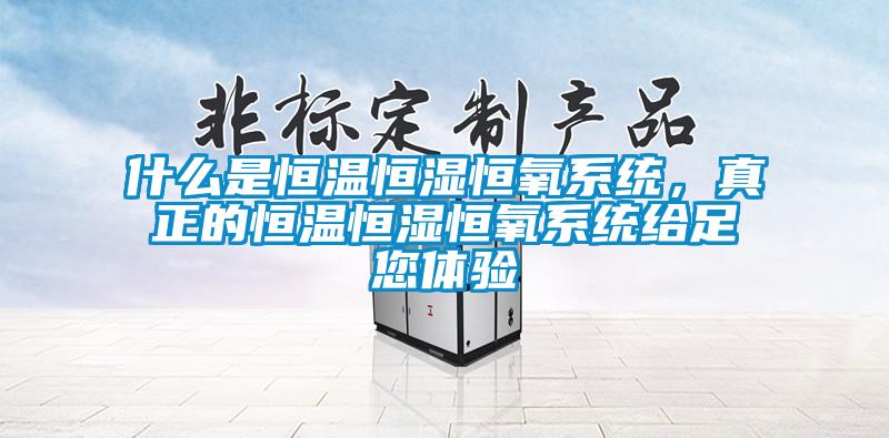 什麽是恒溫恒濕恒氧係統，真正的恒溫恒濕恒氧係統給足您體驗