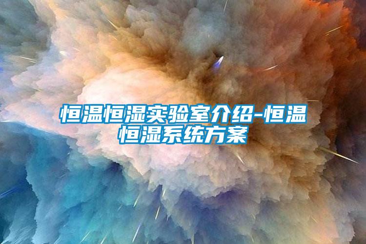 恒溫恒濕實驗室介紹-恒溫恒濕係統方案